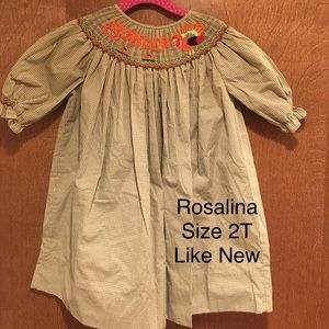 Smocked “Gobble” Dress by Rosalina